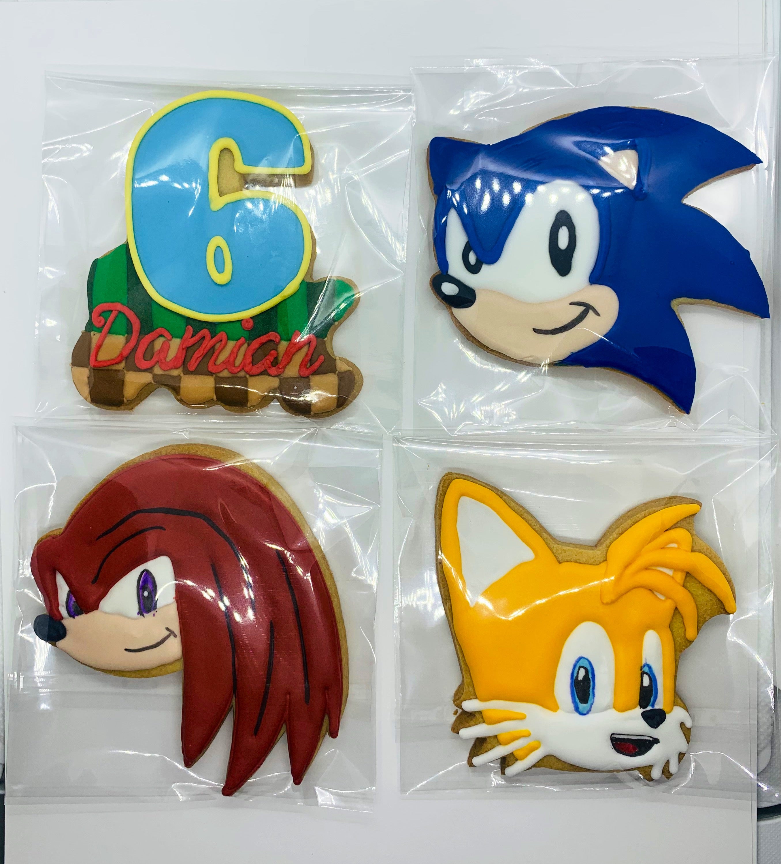 Sonic cookies, Sonic the hedgehog, Personalized cookies, Party favors, Sonic Party, Tails, Knuckles, Eggman