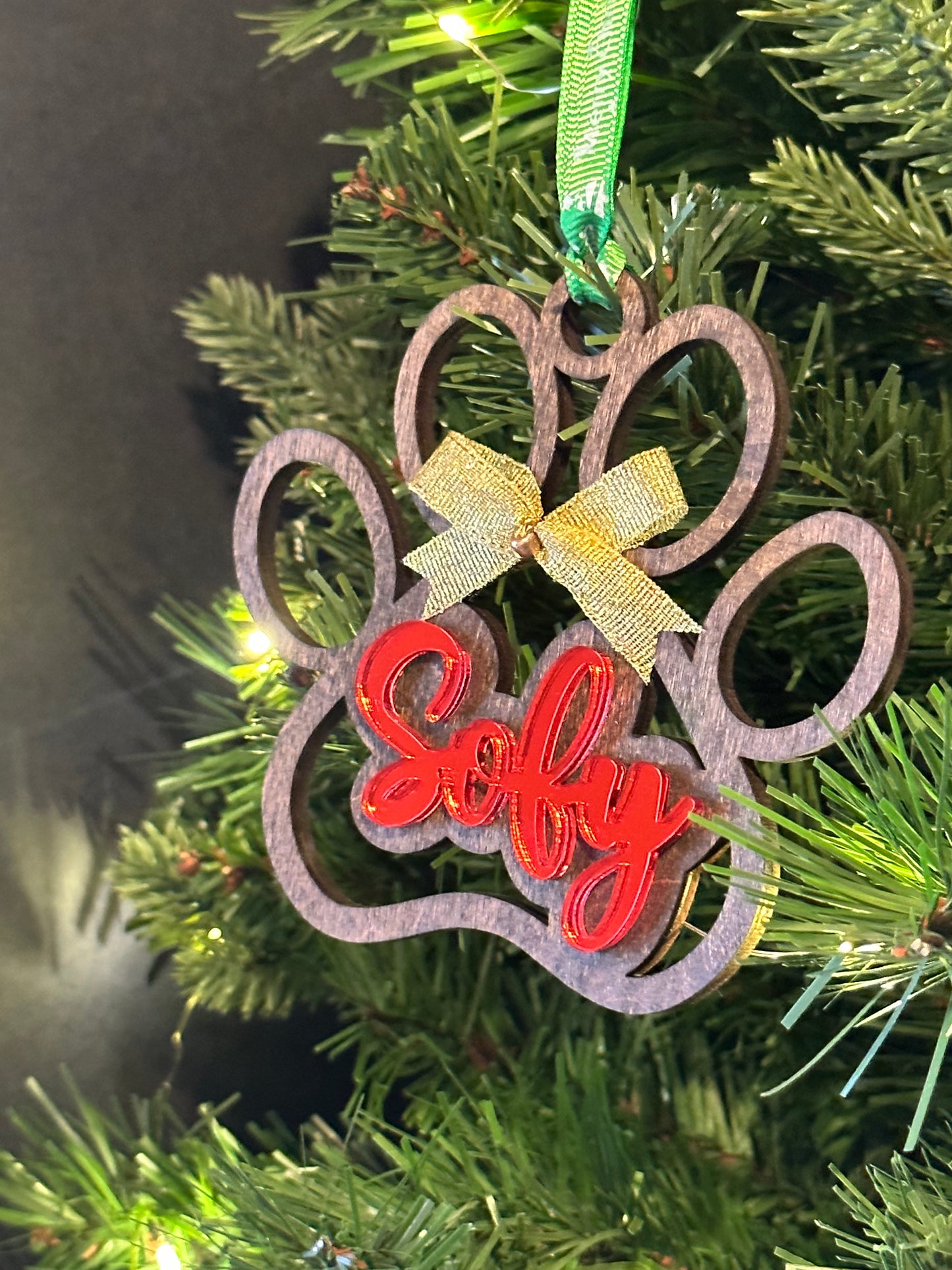 Custom Pet Name Tree Ornament