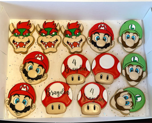 Mario Inspired Cookies - One Dozen (12)