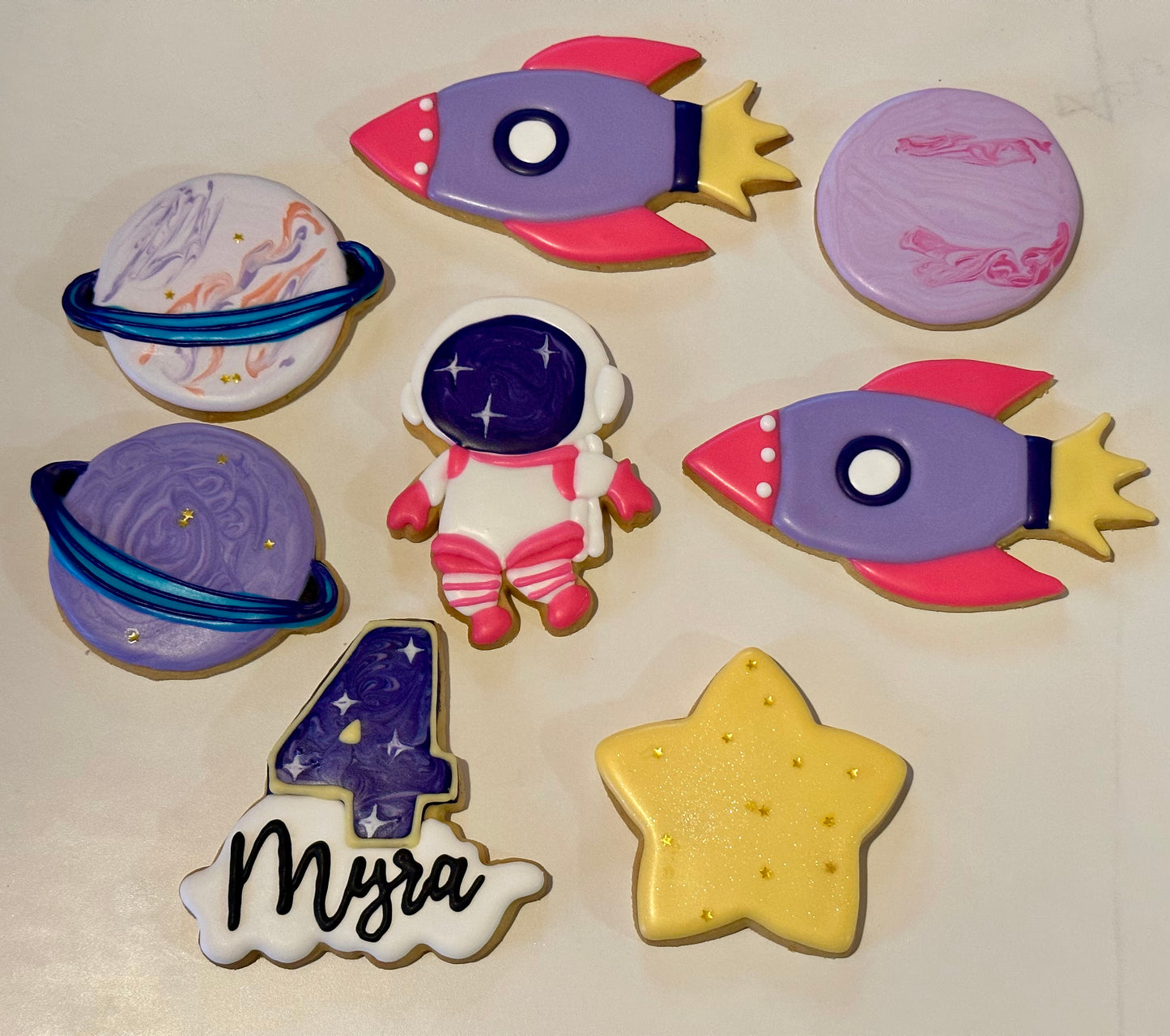 Space, Rockets, Planets and Astronauts Cookies - One Dozen (12)