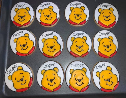 Winnie the Pooh Inspired Cookies - One Dozen (12)