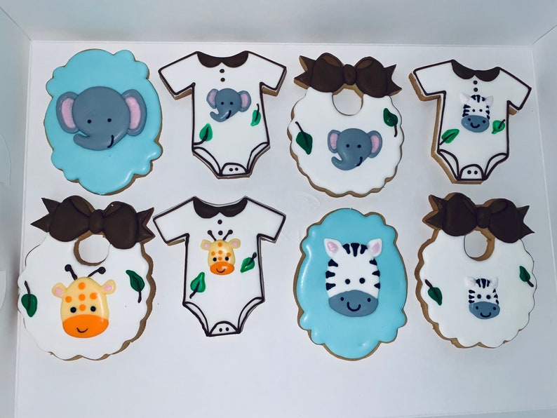 Baby Shower Safari - One Dozen (12) Cookies