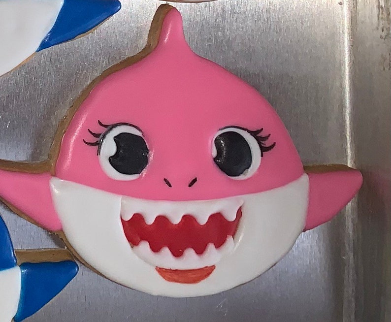 Baby Shark Inspired Cookies - One Dozen (12)