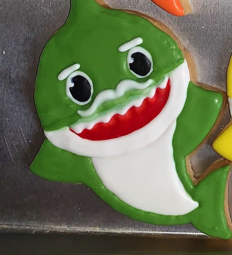 Baby Shark Inspired Cookies - One Dozen (12)