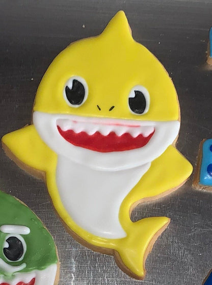 Baby Shark Inspired Cookies - One Dozen (12)